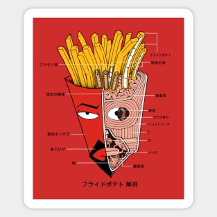 French Fries Anatomy (Version 1) Sticker